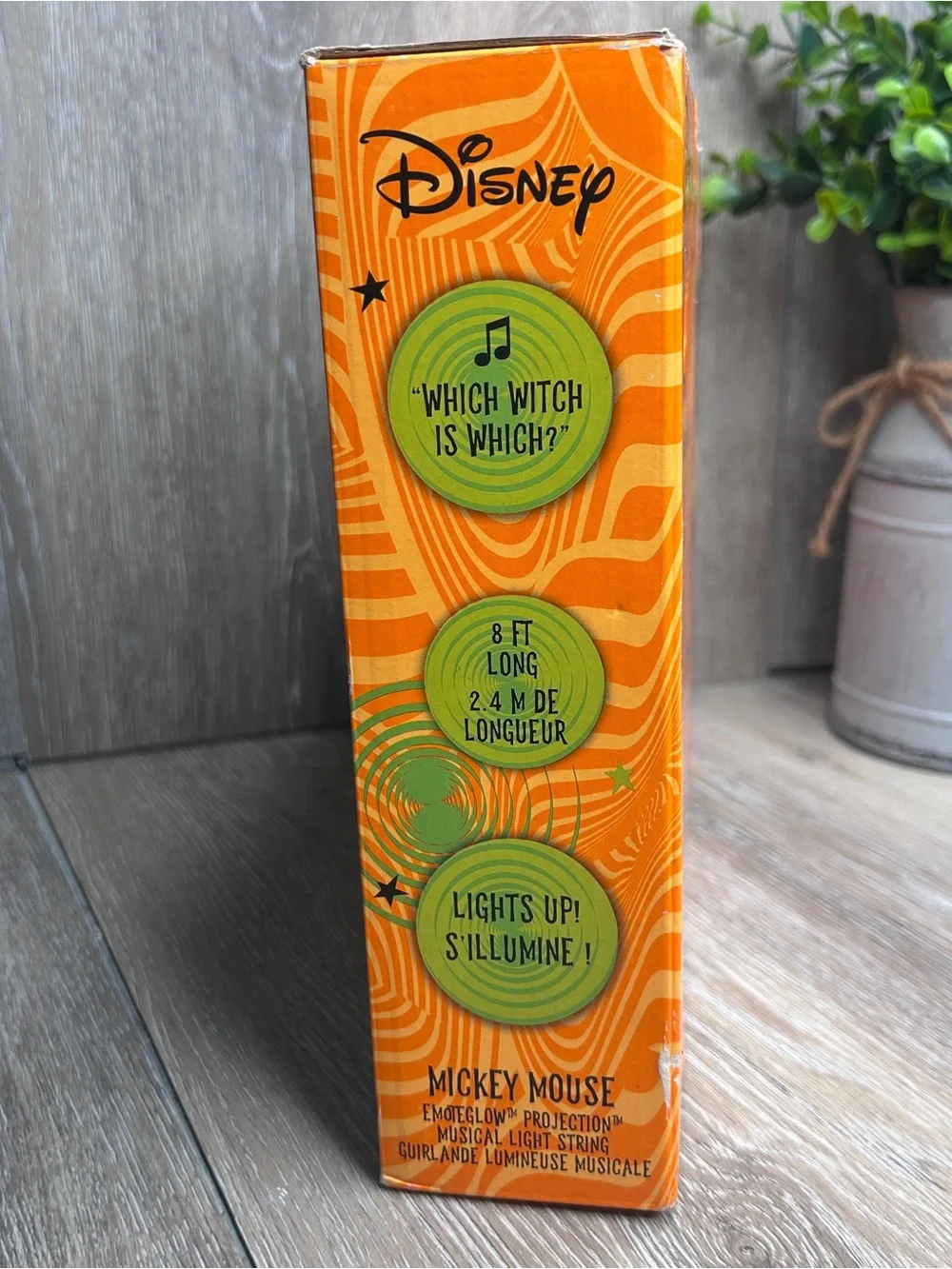 🎃 Disney Mickey Mouse Emoteglow Halloween Pumpkin Musical Light String 8ft